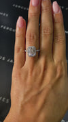 3 Carat Lab-Grown Halo Engagement Ring - Emerald Diamond