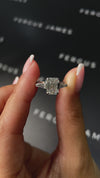 2 Carat Lab-Grown Trilogy Engagement Ring - Emerald Diamond