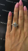 3 Carat Lab-Grown Diamond Band Engagement Ring - Marquise Diamond
