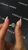0.5 Carat Lab-Grown Halo Engagement Ring - Oval Diamond