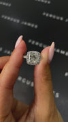 2 Carat Lab-Grown Halo Engagement Ring - Princess Diamond