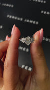 1.5 Carat Natural Trilogy Engagement Ring - Oval Diamond