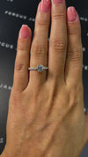 1 Carat Natural Diamond Band Engagement Ring - Round Diamond
