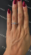 0.5 Carat Lab-Grown Diamond Band Engagement Ring - Radiant Diamond