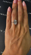 4.5 Carat Lab-Grown Solitaire Engagement Ring - Oval Diamond in 18k White Gold Setting