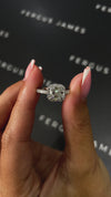 1.5 Carat Lab-Grown Halo Engagement Ring - Asscher Diamond in 18k White Gold Setting