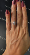 1.5 Carat Lab-Grown Diamond Band Engagement Ring - Marquise Diamond