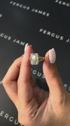 4 Carat Lab-Grown Trilogy Engagement Ring - Emerald Diamond