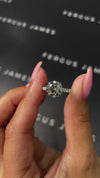 2.5 Carat Natural Diamond Band Engagement Ring - Round Diamond