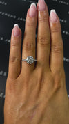 2.5 Carat Lab-Grown Trilogy Engagement Ring - Round Diamond in 18k White Gold Setting