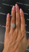 1.5 Carat Lab-Grown Halo Engagement Ring - Marquise Diamond