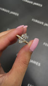 2 Carat Natural Diamond Band Engagement Ring - Marquise Diamond