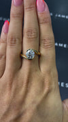 2 Carat Natural Solitaire Engagement Ring - Round Diamond