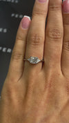 1 Carat Lab-Grown Trilogy Engagement Ring - Princess Diamond