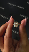 3 Carat Lab-Grown Solitaire Engagement Ring - Radiant Diamond Band in 18k Yellow Gold Setting