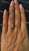 1.5 Carat Lab-Grown Solitaire Engagement Ring - Oval Diamond