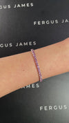 8 Carat Natural Pink Sapphire Tennis Bracelet