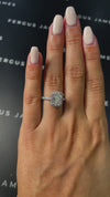 2 Carat Lab-Grown Halo Engagement Ring - Radiant Diamond