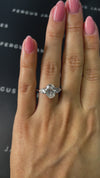2.5 Carat Lab-Grown Trilogy Engagement Ring - Oval Diamond
