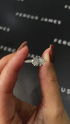 1.5 Carat Lab-Grown Diamond Band Engagement Ring - Oval Diamond