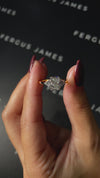 1.5 Carat Natural Trilogy Engagement Ring - Radiant Diamond