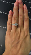 1.5 Carat Lab-Grown Diamond Band Engagement Ring - Radiant Diamond