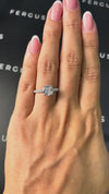 1.5 Carat Lab-Grown Diamond Band Engagement Ring - Cushion Diamond