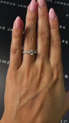 0.5 Carat Natural Diamond Band Engagement Ring - Oval Diamond