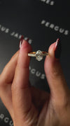 1 Carat Natural Diamond Band Engagement Ring - Oval Diamond