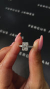 2 Carat Lab-Grown Diamond Band Engagement Ring - Radiant Diamond