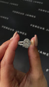 1.5 Carat Natural Halo Engagement Ring - Oval Diamond