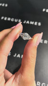 0.5 Carat Lab-Grown Trilogy Engagement Ring - Oval Diamond