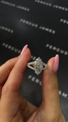 3 Carat Lab-Grown Diamond Band Engagement Ring - Marquise Diamond