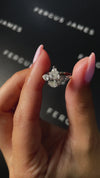 1.5 Carat Lab-Grown Trilogy Engagement Ring - Pear Diamond in 18k White Gold Setting