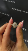 1 Carat Natural Halo Engagement Ring - Oval Diamond