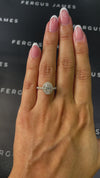 1 Carat Natural Halo Engagement Ring - Oval Diamond