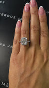 3 Carat Lab-Grown Halo Engagement Ring - Radiant Diamond