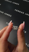 1 Carat Lab-Grown Halo Engagement Ring - Princess Diamond