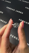 3 Carat Natural Diamond Band Engagement Ring - Round Diamond