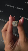 3 Carat Lab-Grown Halo Engagement Ring - Cushion Diamond