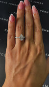 2 Carat Lab-Grown Diamond Band Engagement Ring - Pear Diamond in 18k White Gold Setting