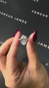 4 Carat Natural Diamond Band Engagement Ring - Oval Diamond