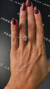 1.5 Carat Lab-Grown Diamond Band Engagement Ring - Pear Diamond