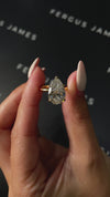 4 Carat Natural Solitaire Engagement Ring - Pear Diamond