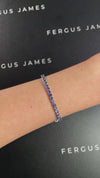 6 Carat Natural Blue Sapphire Tennis Bracelet
