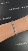 18 Carat Natural Emerald Diamond Tennis Bracelet