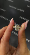 2.5 Carat Lab-Grown Diamond Band Engagement Ring - Emerald Diamond