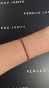 3 Carat Natural Ruby Tennis Bracelet