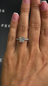 2 Carat Natural Diamond Band Engagement Ring - Princess Diamond