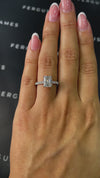 2 Carat Lab-Grown Diamond Band Engagement Ring - Emerald Diamond